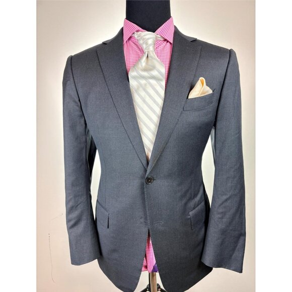 RECENT MODEL! Ermenegildo ZEGNA Modern 2-Button Dark Gray Sport Jacket 42 R e52 - Picture 1 of 4